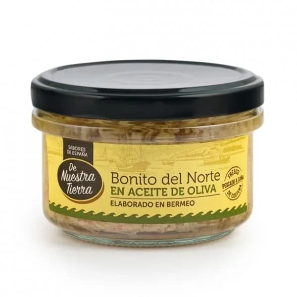 Bonito del norte en aceite de oliva De Nuestra Tierra 125 g. - 0.12 kg - Imagen del producto en Findit