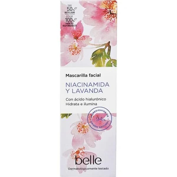 Mascarilla hidratante hialurónico+niacinamida BELLE, tubo 100 ml - 1 ud - Imagen del producto en Findit