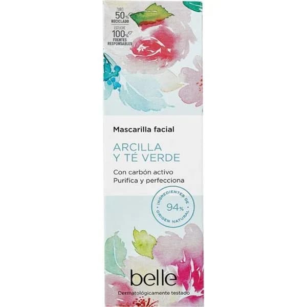 Mascarilla purificante arcilla+carbón activo BELLE, tubo 100 ml - 1 ud - Imagen del producto en Findit