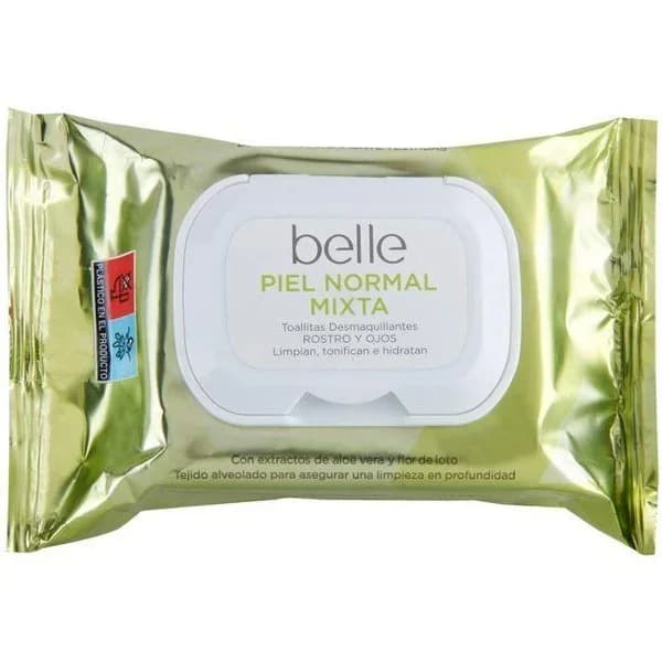 Toallitas desmaq. piel normal-mixta belle, paquete 25 unid. - 25 ud - Imagen del producto en Findit