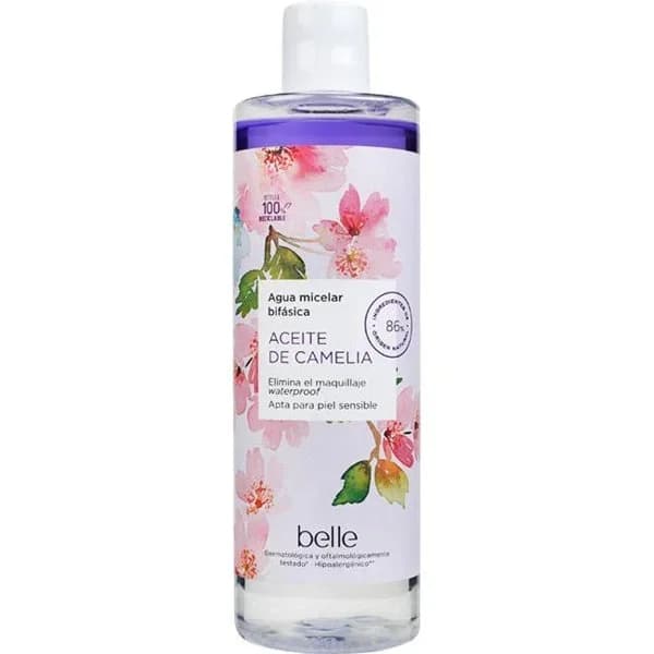 Agua micelar con aceite para piel sensible belle, bote 400 ml - 1 ud - Imagen del producto en Findit