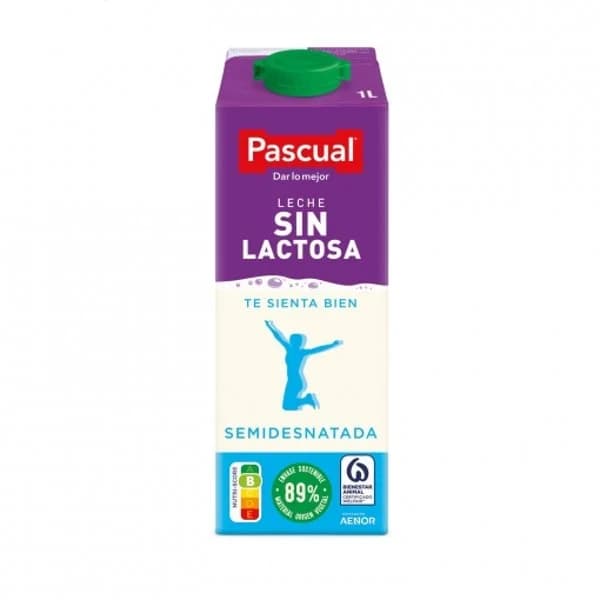 Leche Semidesnatada sin Lactosa Brik 1L - 1 l - Imagen del producto en Findit