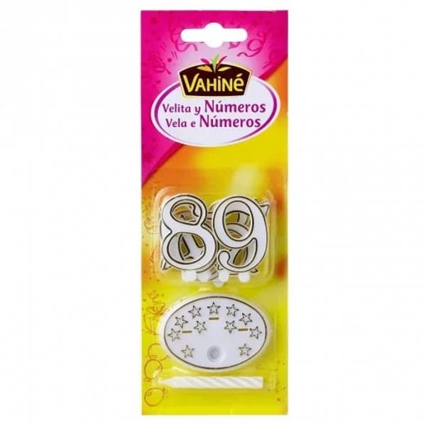 Velita-números VAHINÉ, blister 1 ud. - 1 ud - Imagen del producto en Findit