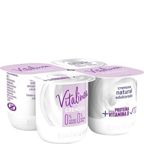 Yogur Vitalinea Desnatado Cremoso Natural Edulcora - 0.48 kg - Imagen del producto en Findit