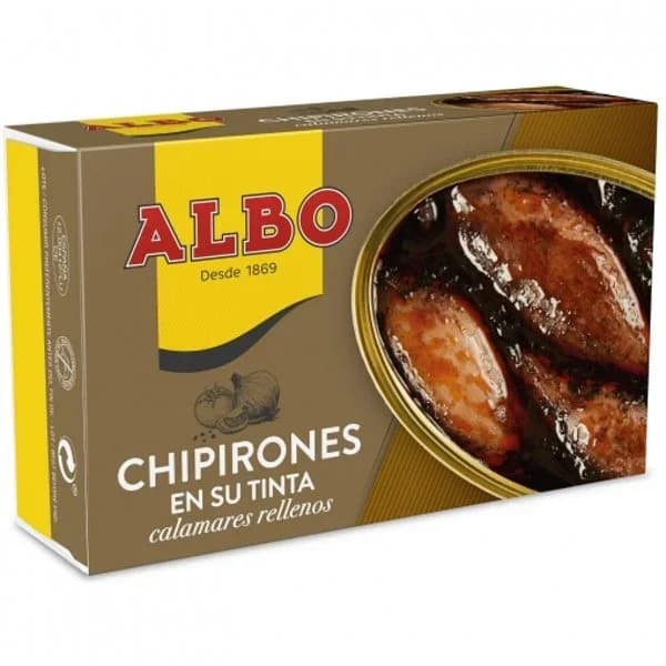 Chipirón relleno en su tinta ALBO, lata 115 g - 0.07 kg - Imagen del producto en Findit