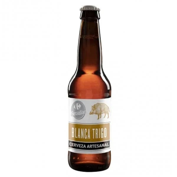 Cerveza artesana Carrefour Sensation blanca trigo botella 33 cl. - 0.33 l - Imagen del producto en Findit