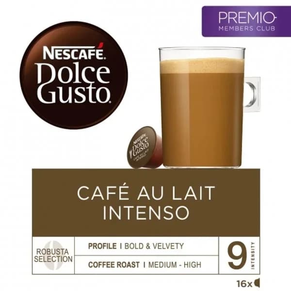 Café con leche intenso en cápsulas Nescafé Dolce Gusto 16 unidades de 10 g. - 16 ud - Imagen del producto en Findit