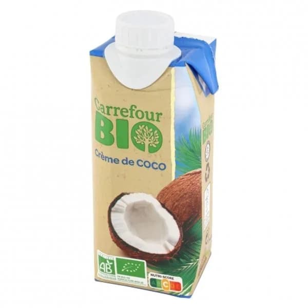 Crema de coco ecológico Carrefour Bio brick 330 ml. - 0.33 kg - Imagen del producto en Findit