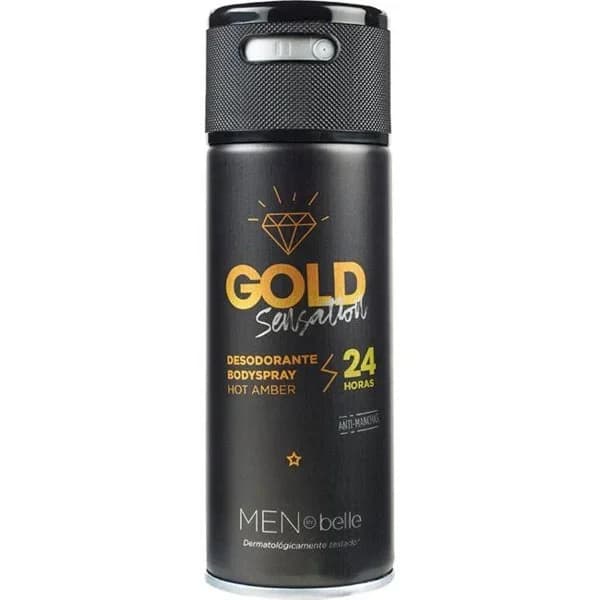 Bodyspray desodorante gold men by BELLE, spray 150 ml - 1 ud - Imagen del producto en Findit