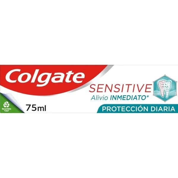 Dentífrico sensitive alivio inmediato + protección diaria Colgate 75 ml. - 1 ud - Imagen del producto en Findit