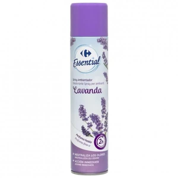 Ambientador spray lavanda Essential Carrefour 300 ml. - 0.3 l - Imagen del producto en Findit