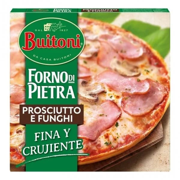 Pizza jamón y champiñones 350 g - 0.35 kg - Imagen del producto en Findit