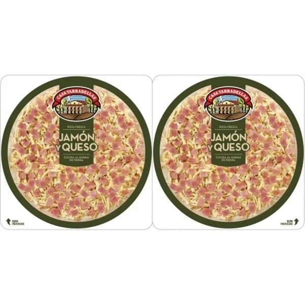 Pizza Jamón y Queso Refrigerada 2 x 225G - 0.44 kg - Imagen del producto en Findit