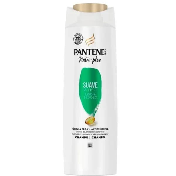 Champú suave & liso fórmula Pro-V con antioxidantes para cabello encrespado y rebelde Nutri-Plex Pantene 675 ml. - 0.68 l - Imagen del producto en Findit