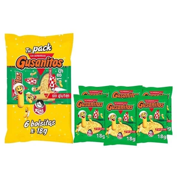 Snack Gusanitos 6 x 18G - 0.11 kg - Imagen del producto en Findit