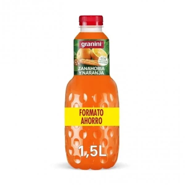 Bebida de fruta zanahoria y naranja sin azúcares añadidos Granini botella 1,5 l. - 1.5 l - Imagen del producto en Findit