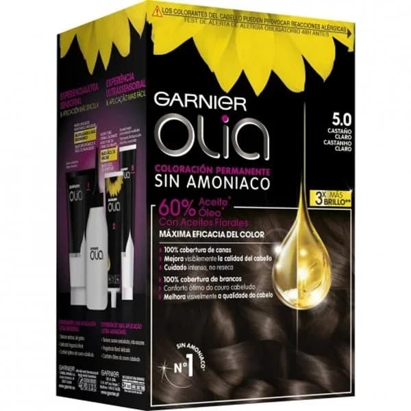 Tinte Capilar sin Amoníaco 5,0 Castaño - 1 ud - Imagen del producto en Findit