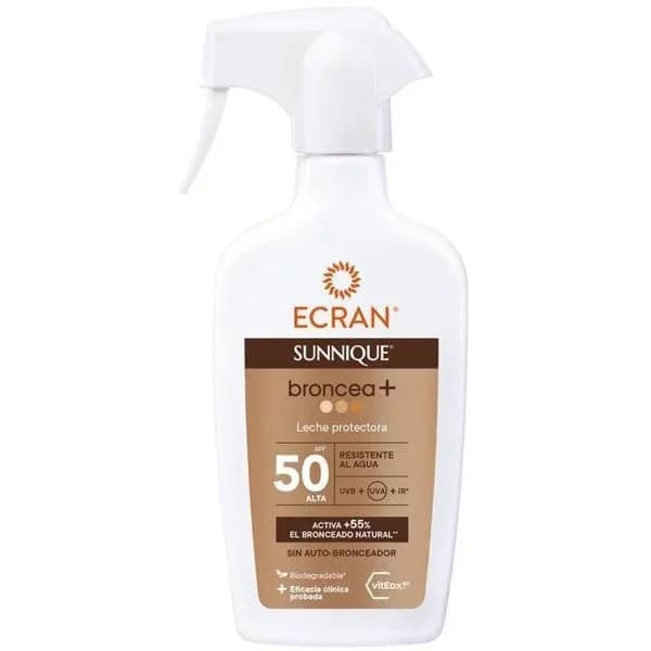 Leche protectora solar SPF50 Broncea+ Ecran Sunnique 270 ml. - 0.27 l - Imagen del producto en Findit