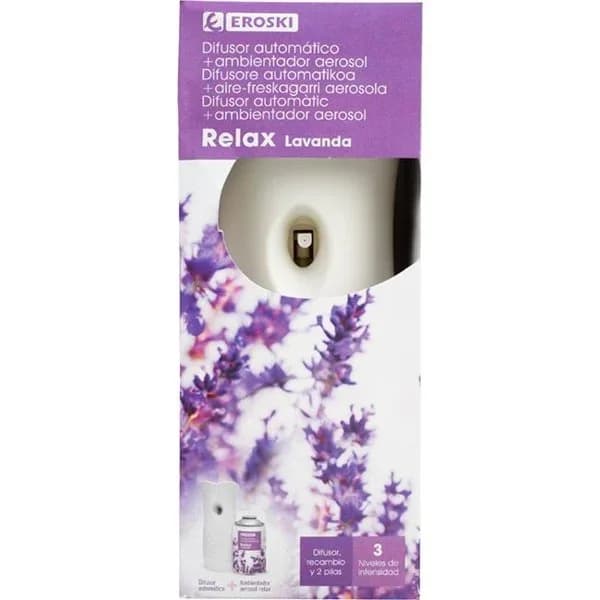 Ambientador automático relax EROSKI, aparato + recambio - 1 ud - Imagen del producto en Findit
