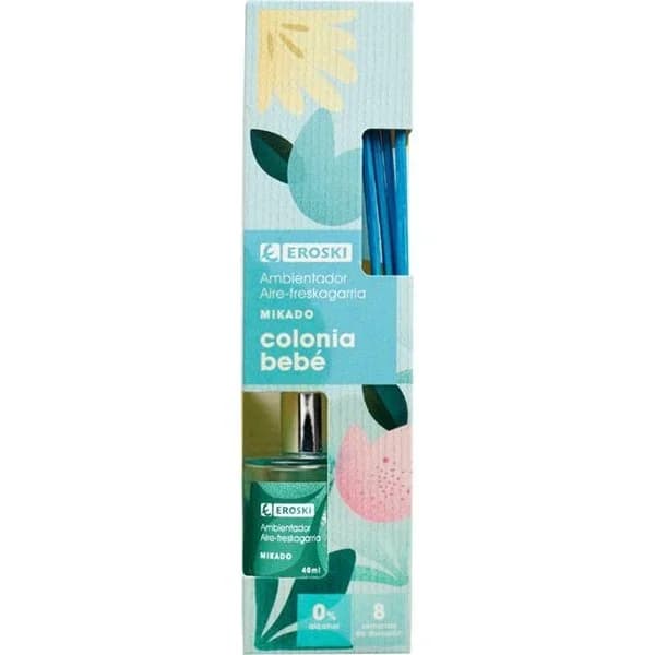 Ambientador varitas bebé EROSKI, bote 40 ml - 0.04 l - Imagen del producto en Findit