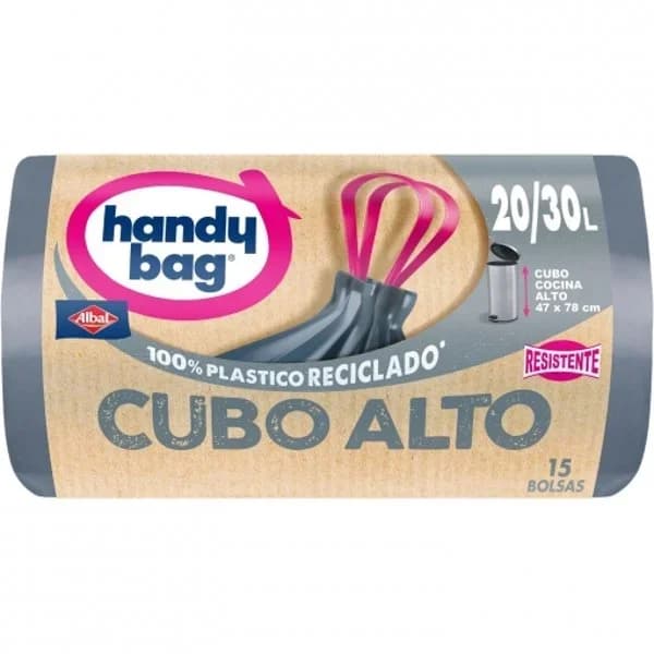 Bolsas de Basura Cubo Alto 100% Reciclado HANDY BAG 20/30L 15 ud - 14.81 ud - Imagen del producto en Findit