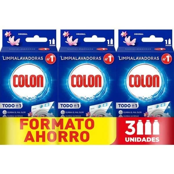 Limpia lavadoras liquido COLON, pack 3 uds - 3 ud - Imagen del producto en Findit