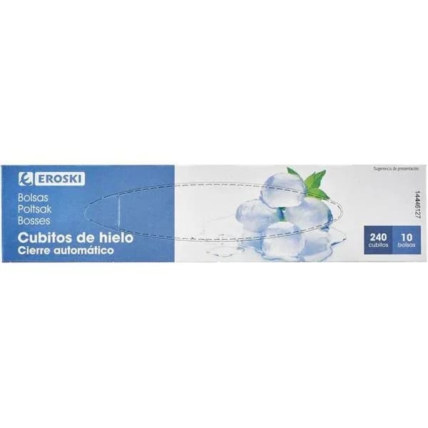 Bolsas de cubito de hielo EROSKI, caja 10 uds - 10 ud - Imagen del producto en Findit