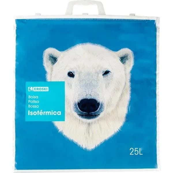 Bolsa isotérmica 25 litros EROSKI, pack 1 ud - 1 ud - Imagen del producto en Findit