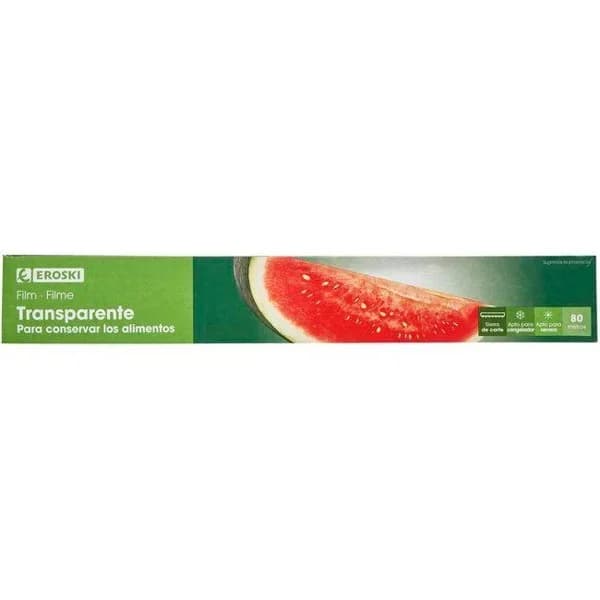 Film transparente EROSKI, caja 80 metros - 80 ud - Imagen del producto en Findit
