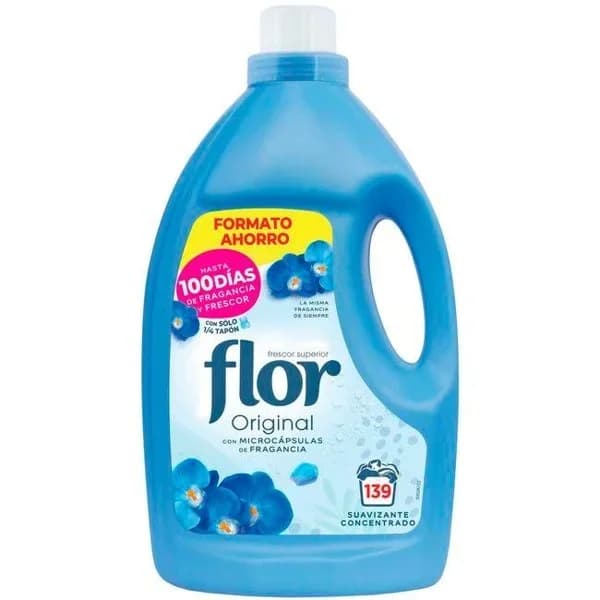 Suavizante original azul FLOR, garrafa 139 dosis - 139 ud - Imagen del producto en Findit