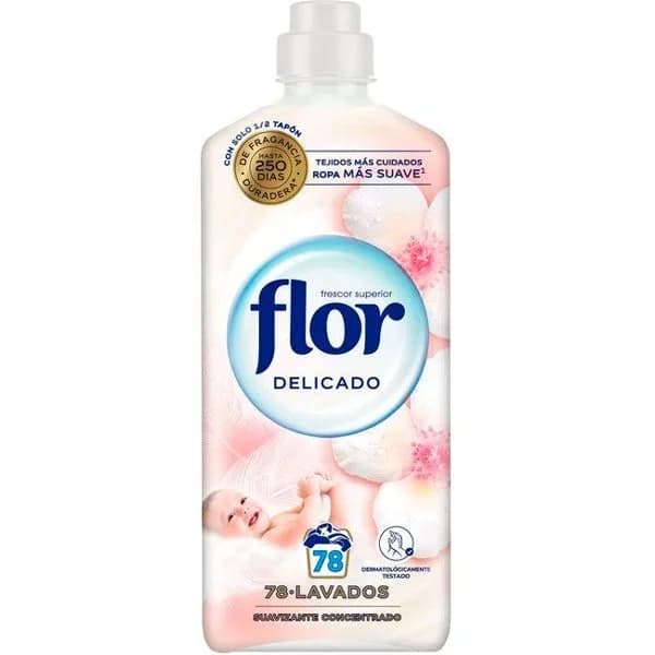 Suavizante delicado FLOR, botella 78 dosis - 78 ud - Imagen del producto en Findit