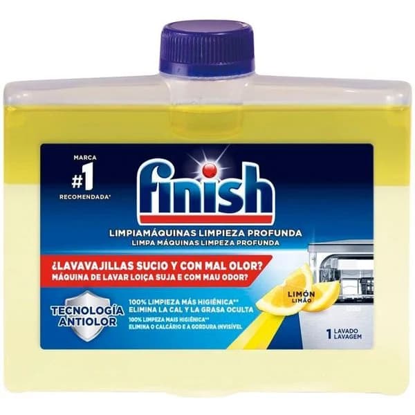 Limpia máquinas lavavajillas limón FINISH, botella 250 ml - 0.25 l - Imagen del producto en Findit