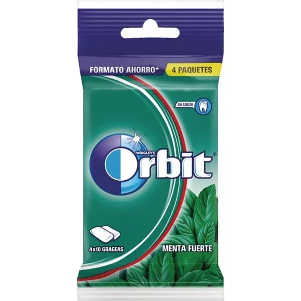 Chicle Menta Fuerte 4 x 10UD - 0.06 kg - Imagen del producto en Findit
