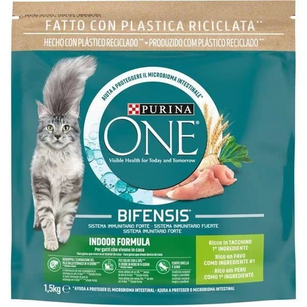 Pienso de pavo para gato interior bifensis Purina One 1,5 kg - 1.5 kg - Imagen del producto en Findit