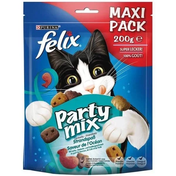 Purina Felix Snacks para Gatos Party Mix Seaside Mix 200g - 0.2 kg - Imagen del producto en Findit