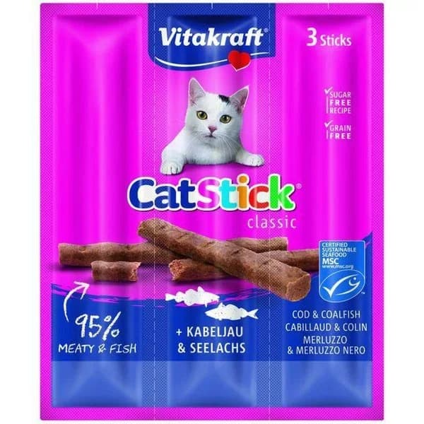 Snack mini atún y bacalao para gato adulto Cat Stick 3 ud - 1 ud - Imagen del producto en Findit