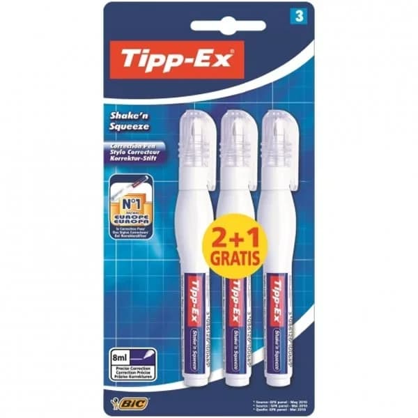 Corrector Lápiz Tipp-Ex Shake`s Squeeze 2+1 - 2 ud - Imagen del producto en Findit