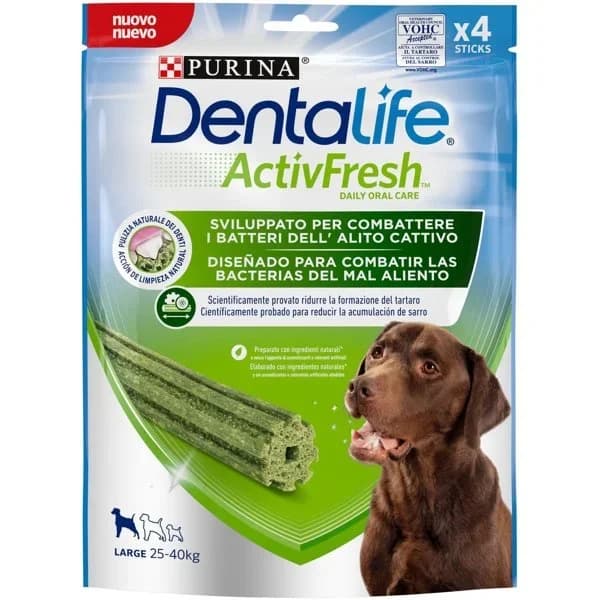 Snack dental perros maxi DENTALIFE ACTIVFRESH, bolsa 142 g - 1 ud - Imagen del producto en Findit
