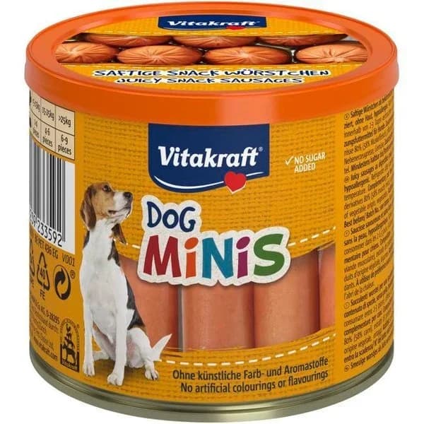 Salchicha para perro mini VITAKRAFT, lata 120 g - 1 ud - Imagen del producto en Findit