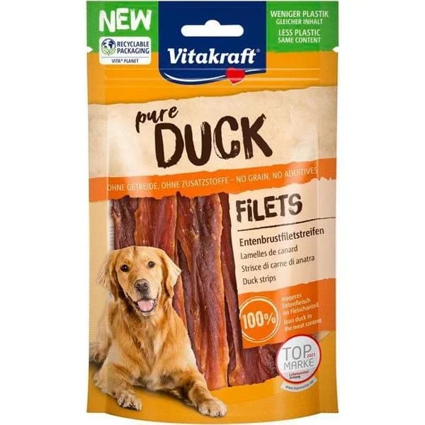 Tiras de pato 100% natural para perro VITAKRAFT, paquete 80 g - 0.08 kg - Imagen del producto en Findit