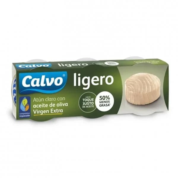 Atún claro en aceite de oliva virgen extra 3x60 g - 0.17 kg - Imagen del producto en Findit