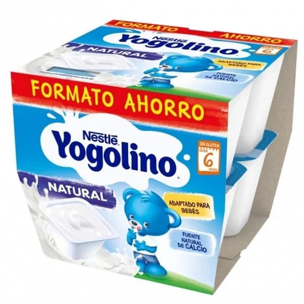 Postre lácteo natural desde 6 meses Nestlé Yogolino sin gluten pack de 8 unidades de 100 g. - 0.8 kg - Imagen del producto en Findit