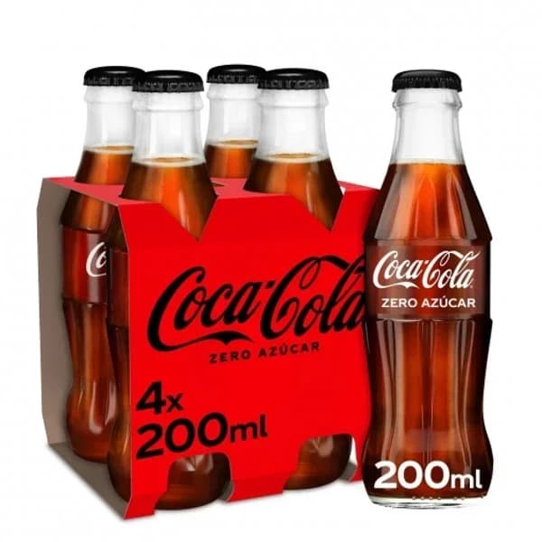 Refresco de cola cero vidrio 4x20 cl - 0.8 l - Imagen del producto en Findit