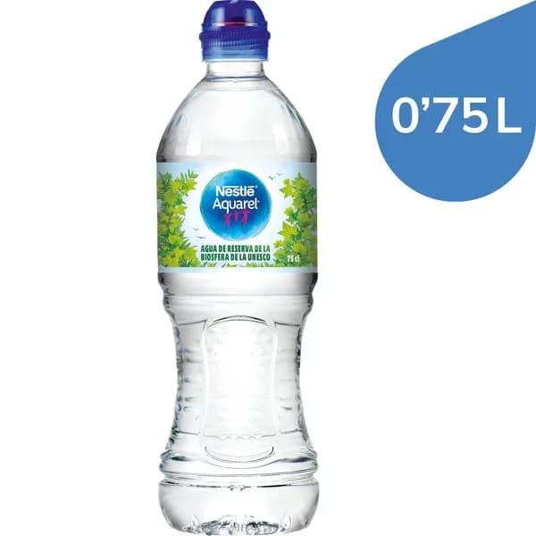 Agua mineral AQUAREL, botella tapón sport 75 cl - 0.75 l - Imagen del producto en Findit