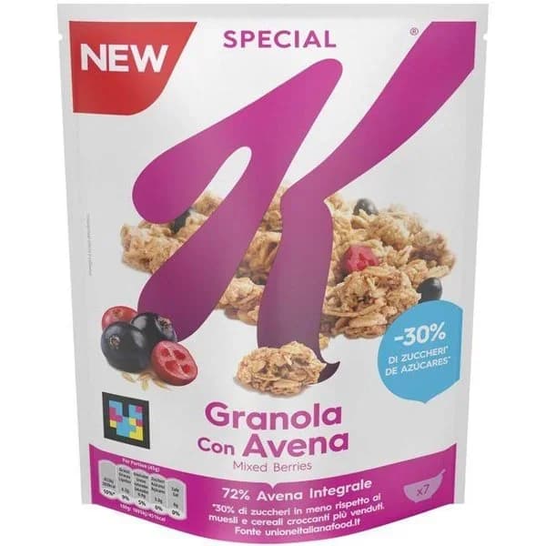 Cereales granola Berries KELLOGG`S SPECIAL K, bolsa 320 g - 1 ud - Imagen del producto en Findit