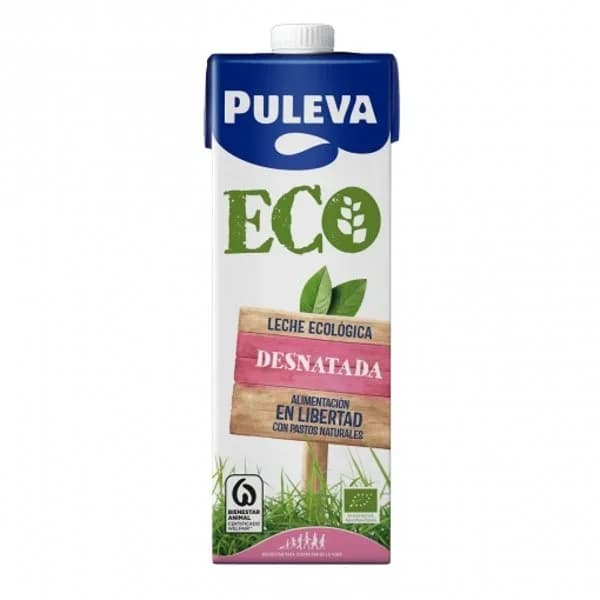 Leche ecológica desnatada PULEVA, brik 1 litro - 1 l - Imagen del producto en Findit