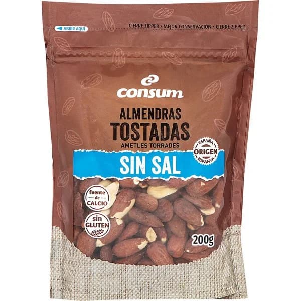 Almendra Tostada Sin Sal Bolsa - 0.2 ud - Imagen del producto en Findit