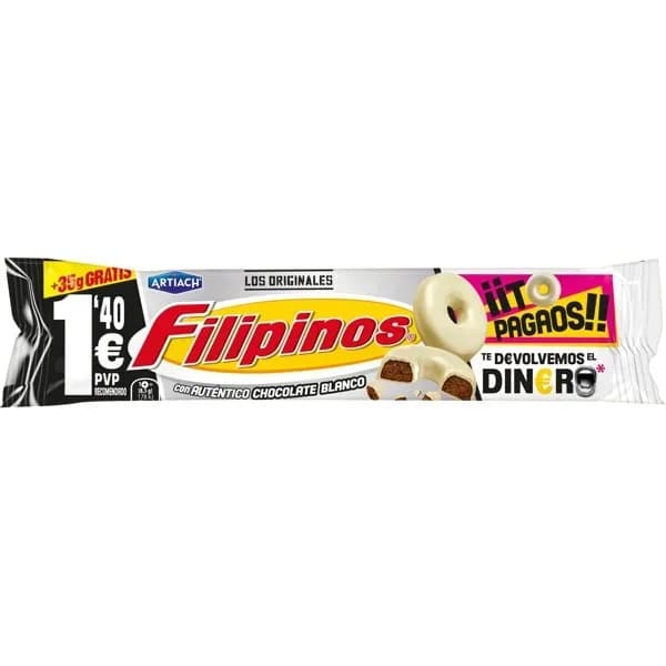 Filipinos Chocolate Blanco 93G - 0.13 kg - Imagen del producto en Findit