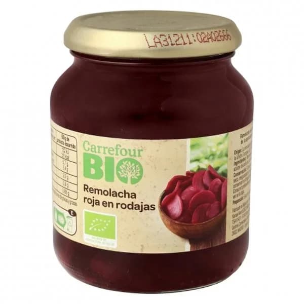 Remolacha rodajas ecológica Carrefour Bio 220 g. - 0.21 kg - Imagen del producto en Findit