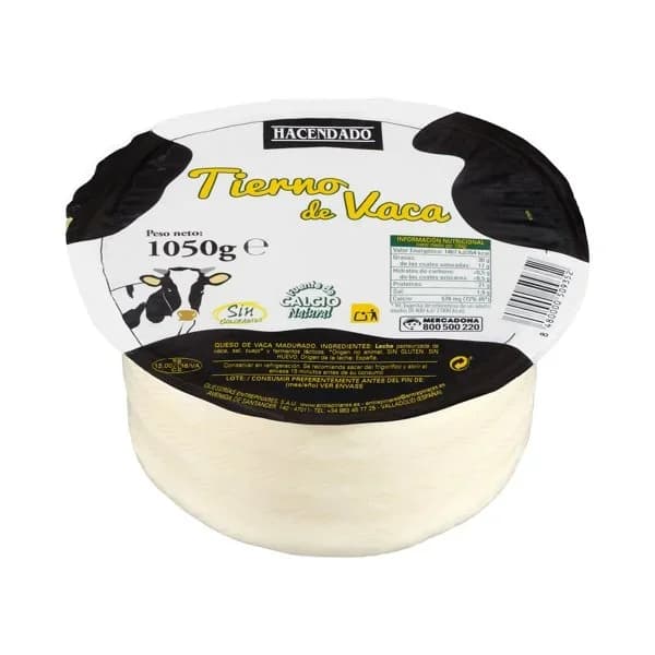 Queso tierno de vaca Hacendado - 1.05 kg - Imagen del producto en Findit